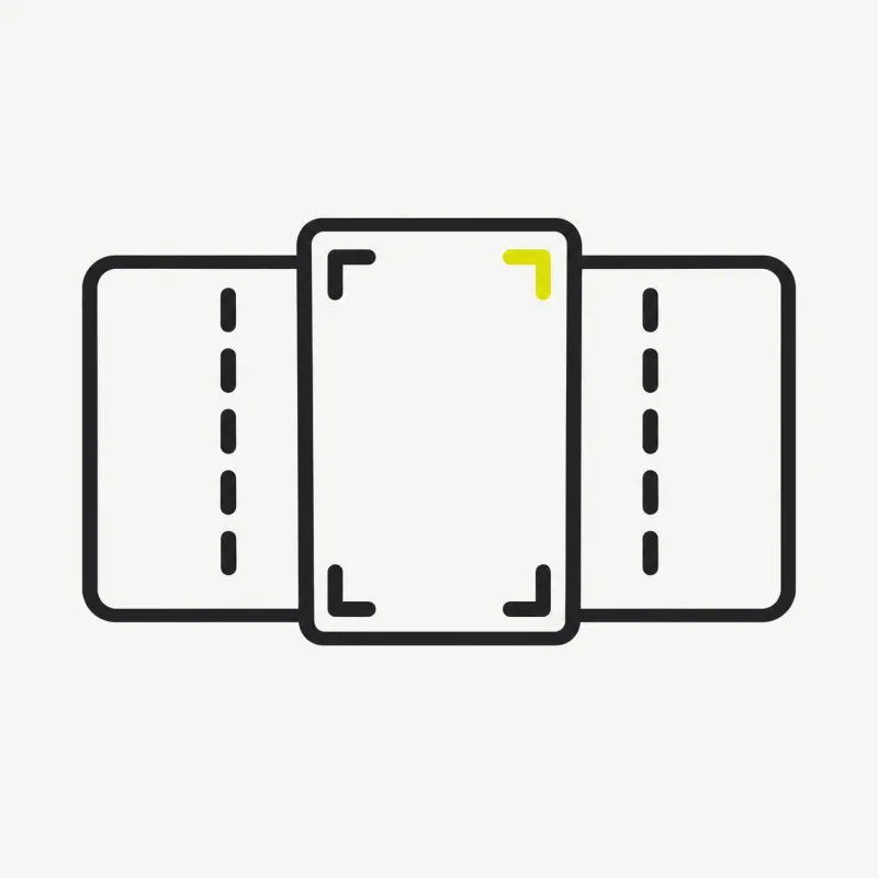 Illustration: a wide frame with a portrait crop overlay