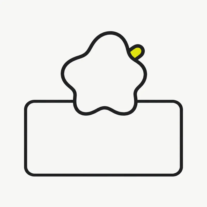 Illustration: a cutout subject being placed onto a new plain background card