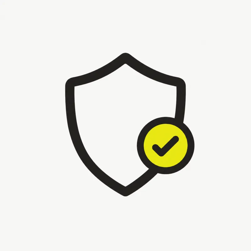 Illustration: an image with a small shield and check badge