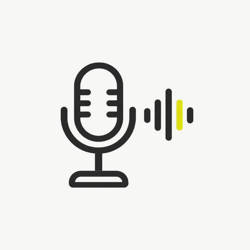 Illustration: a microphone with a soundwave