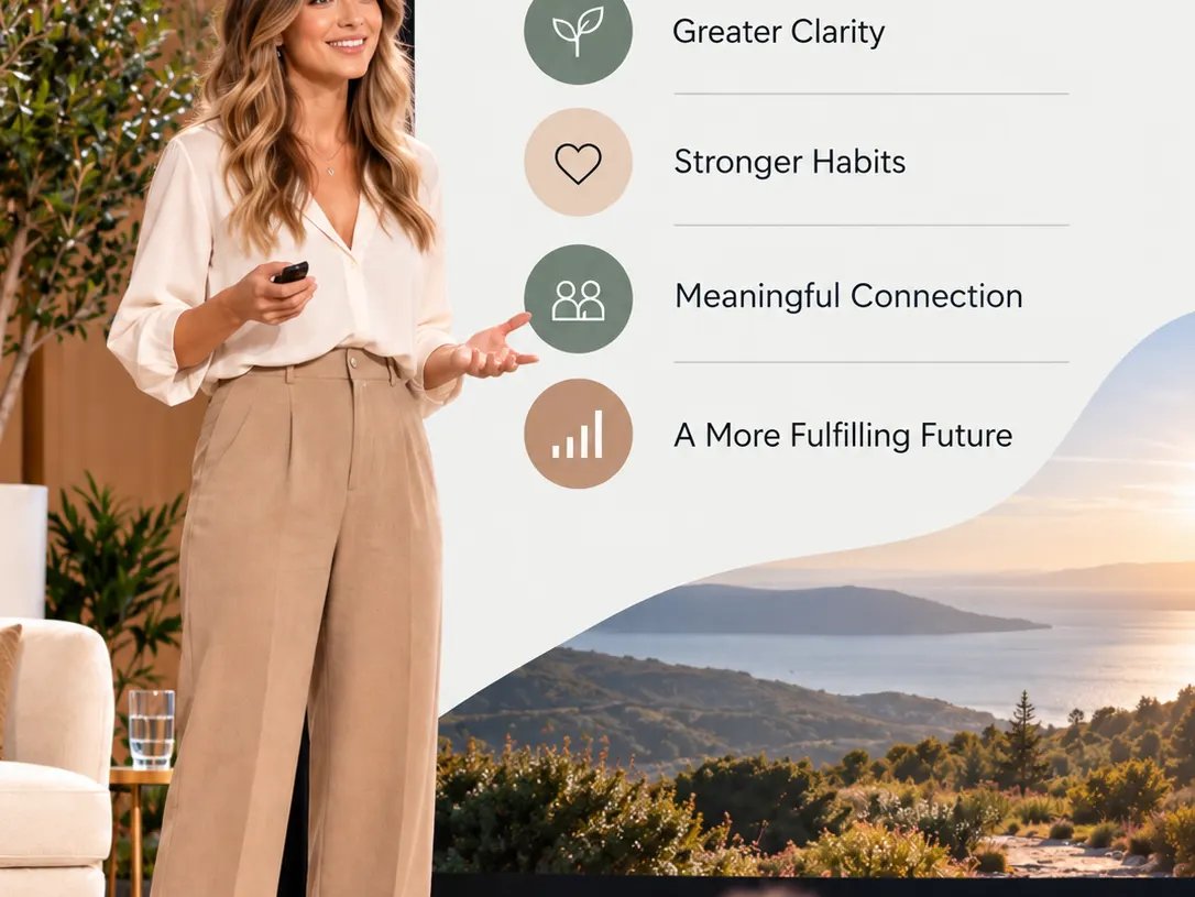 A vertical lecture clip with the speaker repositioned within the portrait crop and captions aligned for mobile viewing.