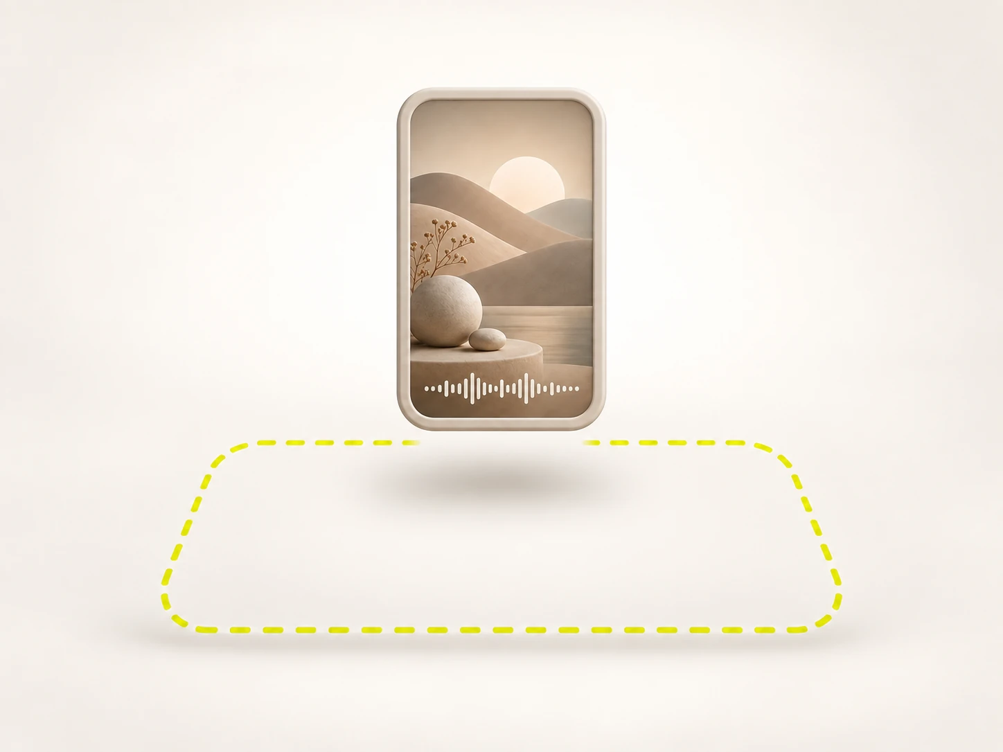 Step 2 — the same saved video clip, shrunk to a file chip, being dropped into a dashed-outline upload dropzone.