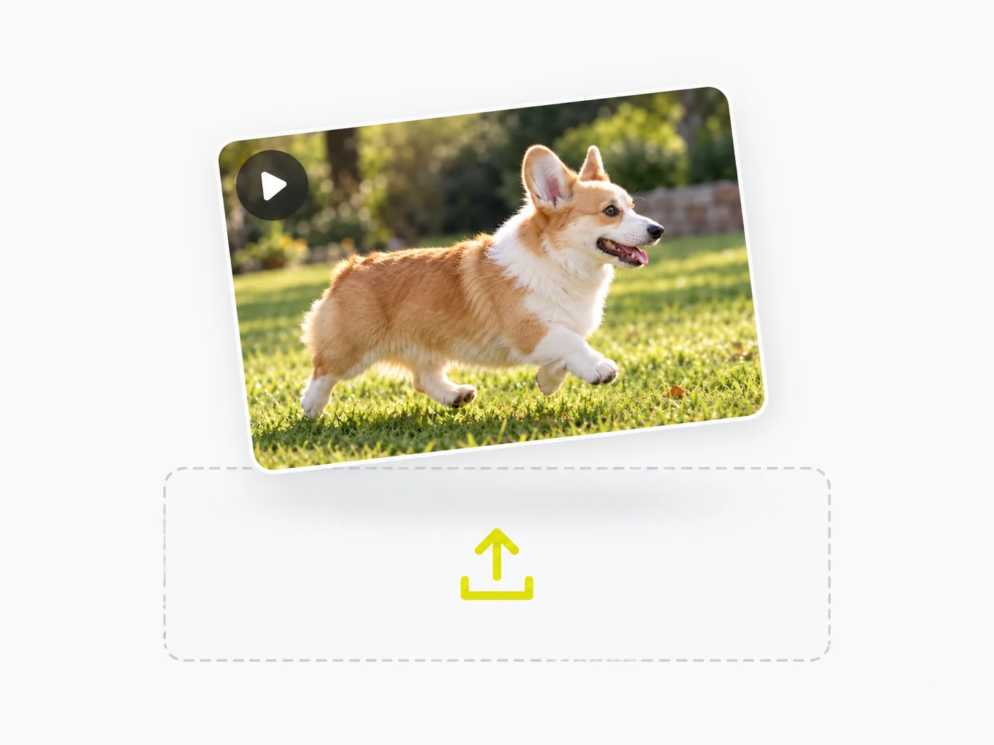 A video file being dropped into the upload area — it is processed right there in the browser