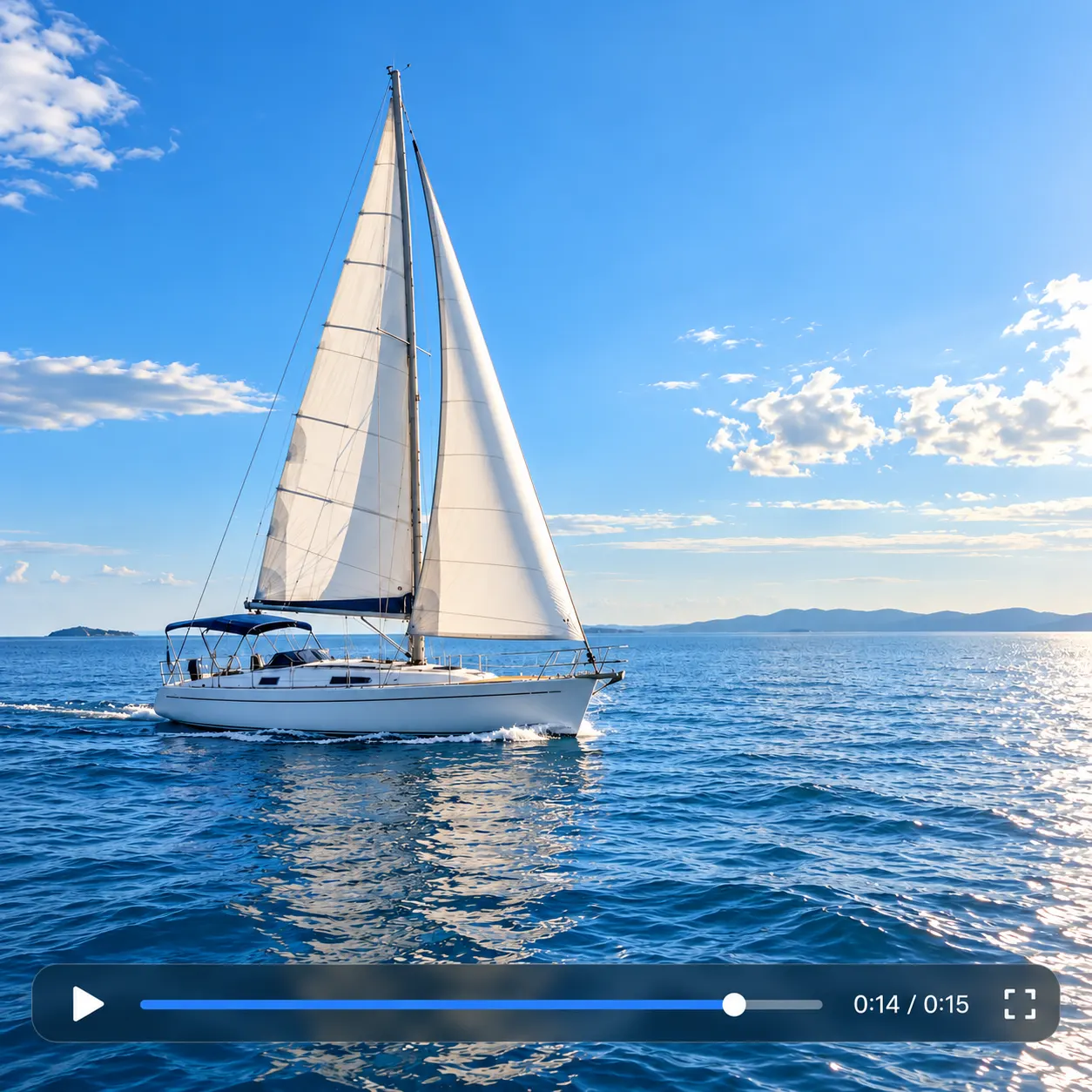 The sailboat crossing the water, presented as a polished short-video result ready to share.